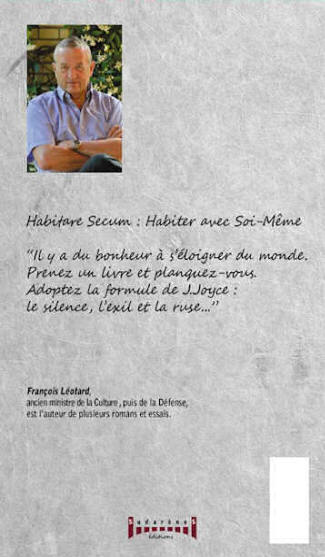 Photo verso du livre:Habitare Secum par François Léotard