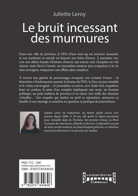 Photo  du livre: LE BRUIT INCESSANT DES MURMURES par Juliette LEROY