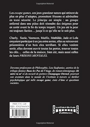 Photo verso du livre: Escape par Lisa Szafraniec