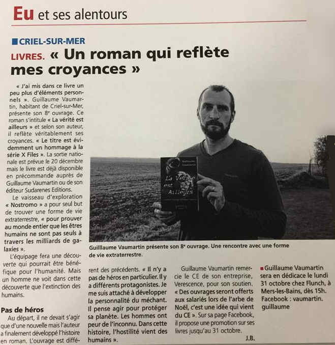 les média parle de: La vérité est ailleur de Guillaume Vaumartin